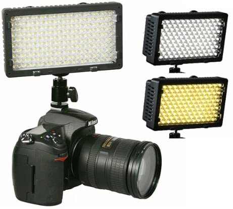 Professional 240 LED Bi Color Video Light Panel l with Color Temperature Switch 3200K-5400K and Brightness Dimmer CN240CH