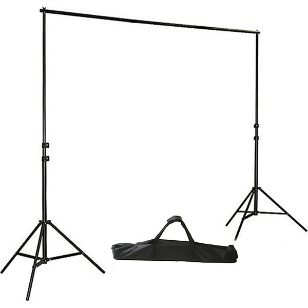 Photo Video Studio 8' x 10' Chroma Key Green Screen Backdrop Supporting Stand Kit with 5' x 7' Cotton Chromakey Green Screen Muslin Backdrop and 3 Clamps H804-57G3C