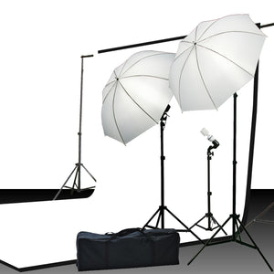 Continuous Photography Video Studio Digital Lighting Kit 3 Point Lighting Kit with Muslin Support Stands by ePhotoInc H103