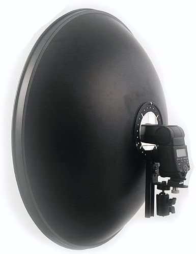 22" Camera Flash Beauty Dish Bracket with White Diffuser