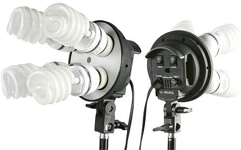 Three Softbox 2700 Watt Photography Video Hair Boom Light Lighting Kit Chromakey Green Muslin Background Support Stand Case Kit