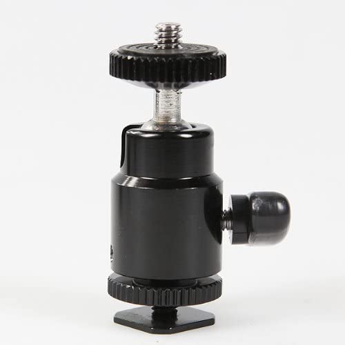 Adjustable Swivel Hot Shoe Mount with 1/4-Inch Thread for Mounting Video Camcorder Monitors FT9712H