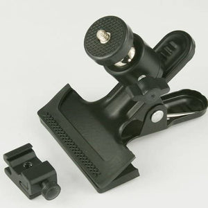 Swivel Portable Flash Clamp with Hot Shoe Mount Flash Adapter H6804SH