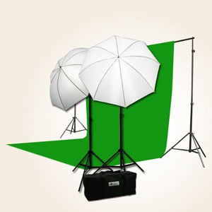 H69G Digital Photo Studio Video Lighting Kit Chromakey Muslin Backdrop Stand