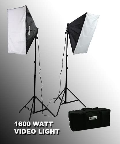 1600 Watt 2 Photography Video Softbox Lighting Kit