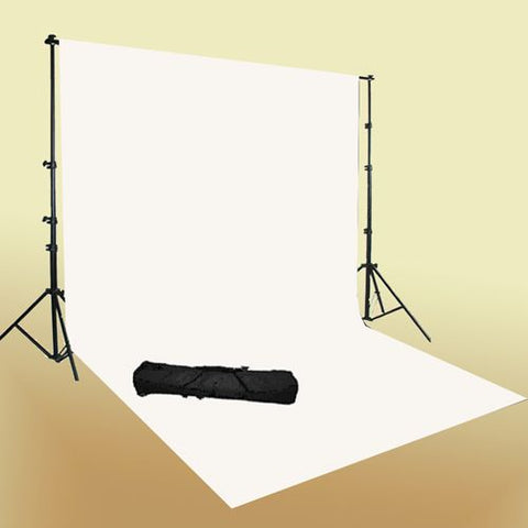 Photo Video 10x12 White Muslin + Background Stand