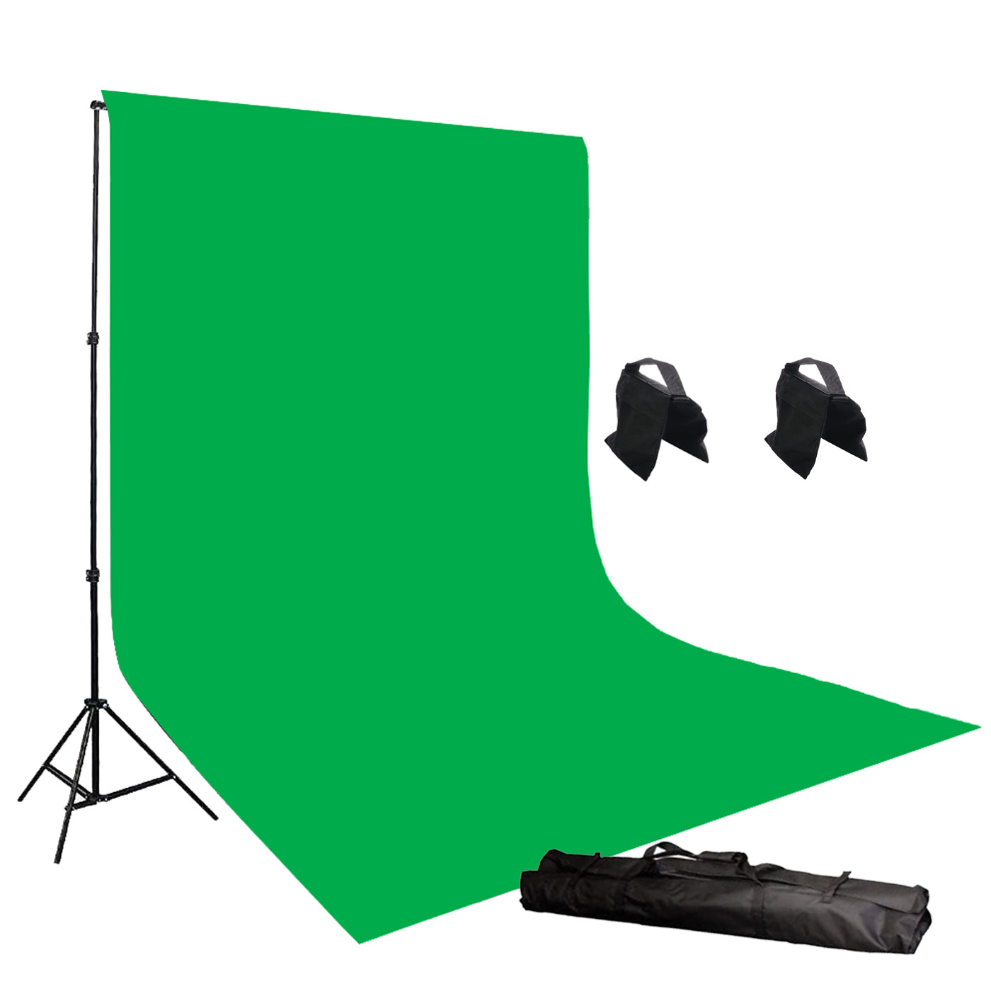 6' x 9' Chroma Key Green Screen Photography Video Chromakey Backdrop Background Stands & 2 sandbags H804-69G2S